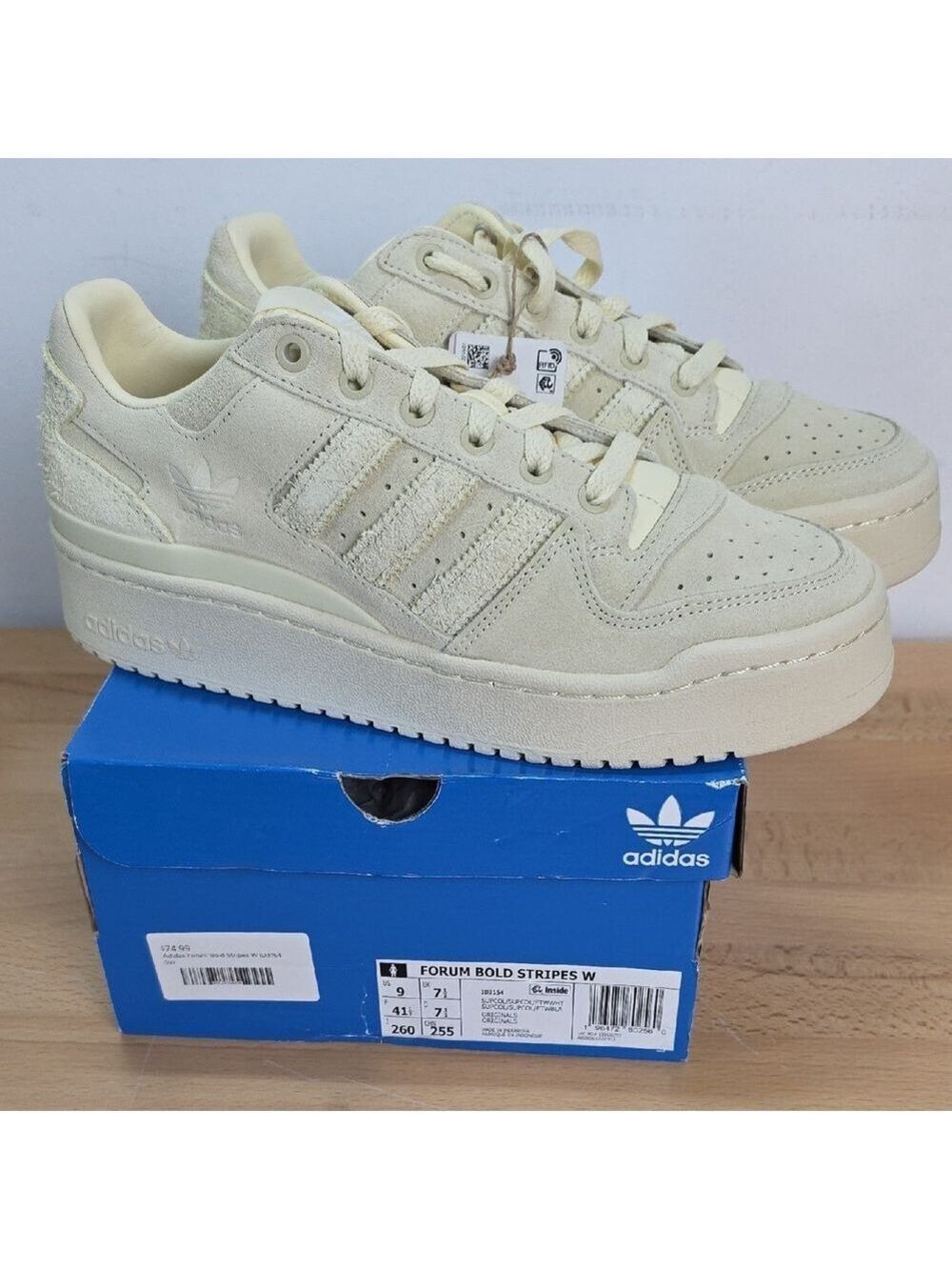 Adidas Women's Cream Forum Bold Sneakers Size 9